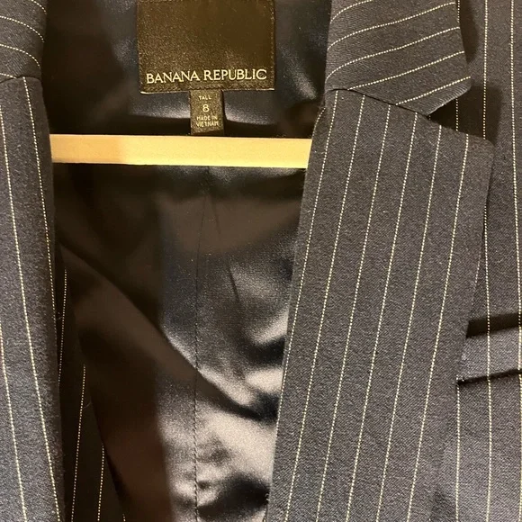 Banana Republic Dark Blue Pinstripe Jacket and Vest - Picture 4 of 4